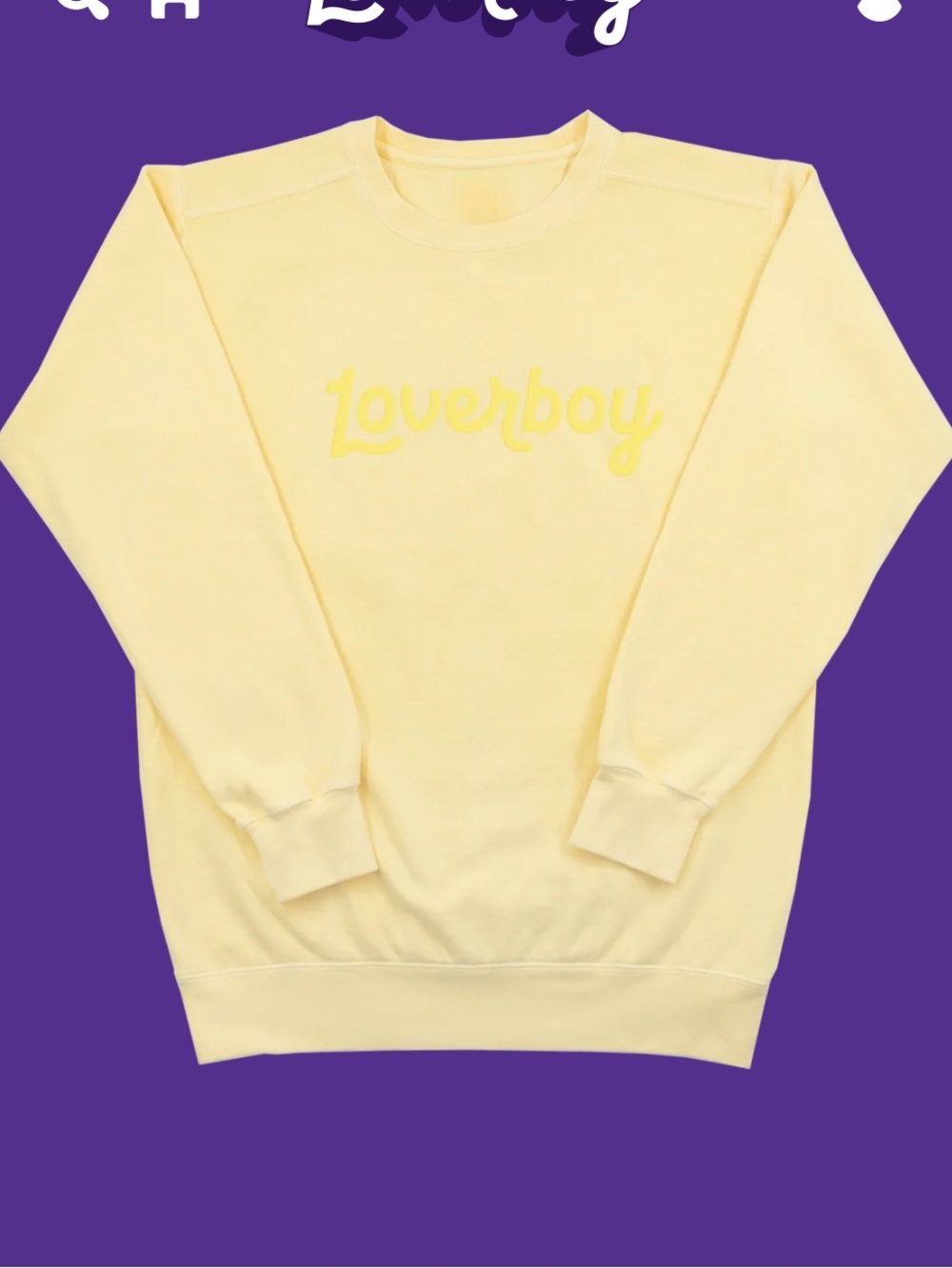 Loverboy Yellow Dylan Crewneck Sweatshirt